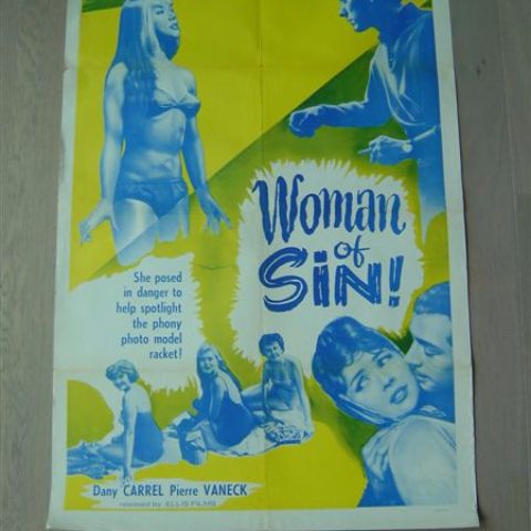 'Woman of sin' (with Pierre Vaneck, Danny Carrel) U.S. one-sheet